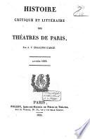 Histoire critique et littéraire des théâtres de Paris