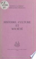 Histoire, culture et société