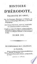 Histoire d'Hérodote, tr. avec des remarques historiques et critiques par m. Larcher