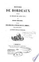 Histoire de Bordeaux pendant le règne de Louis XVI
