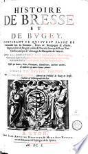 Histoire de Bresse et de Bugey