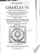 Histoire de Charles VI.