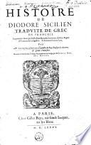 Histoire de Diodore Sicilien