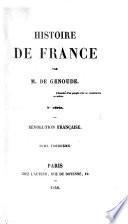 Histoire de France. (2e série, Revolution Française.).