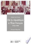 Histoire de France : De la république à l'État français 1918-1944