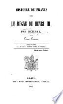 Histoire de France sous le règne de Henri III