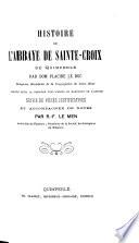 Histoire de l'Abbaye de Sainte-Croix de Quimperlé