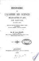 Histoire de l'Académie des sciences, belles-lettres et arts de Savoie de 1820 à 1860