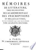 Histoire de l'academie royale des inscrip tions et belles. lettres (etc.)