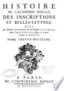 Histoire de l'Académie royale des inscriptions et belles lettres