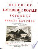 Histoire de l'Académie royale des sciences et belles lettres de Berlin