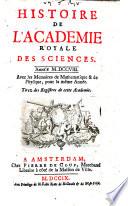 Histoire De L'Academie Royale Des Sciences