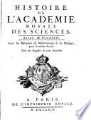 Histoire de l'Académie royale des sciences