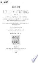 Histoire de l'administration civile dans la province d'Auvergne et le département du Puy-de-Dôme