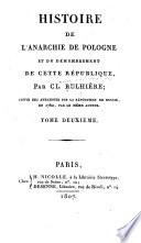 Histoire de l'anarchie de Pologne