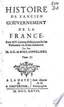 Histoire de l'ancien gouvernement de la France