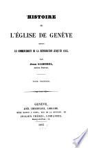 Histoire de l'église de Genève