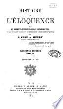 Histoire de l'eloquence