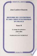 Histoire de l'entreprise et des chefs d'entreprise en France