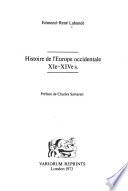 Histoire de l'Europe occidentale XIe-XIVe s