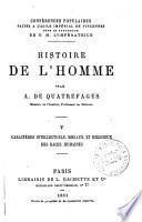 Histoire de l'homme par A. de Quatrefages