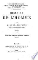 Histoire de l'homme par A. de Quatrefages