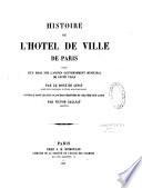 Histoire de l'hotel de ville de Paris