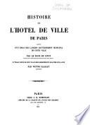 Histoire de l'Hotel de Ville de Paris