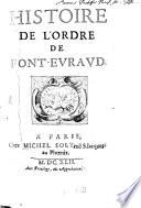 Histoire de l'ordre Font-Evraud
