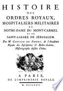 Histoire de l'Ordre militaire et hospitalier de Saint-Lazare de Jérusalem