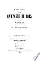 Histoire de la campagne de 1815