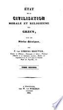 Histoire de la civilisation morale et religieuse des Grecs par P. van Limburg Brouwer