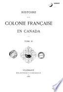 Histoire de la colonie française au Canada