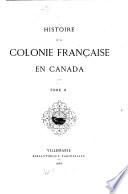 Histoire de la colonie française en Canada