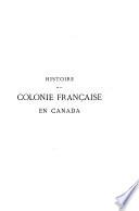 Histoire de la colonie française in Canada