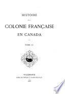 Histoire de la colonie française in Canada