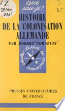 Histoire de la colonisation allemande