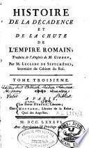 Histoire de la décadence et de la chute de l'Empire Romain