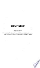 Histoire de la détention des philosophes et des gens de lettres à la Bastille et à Vincennes