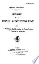 Histoire de la France contemporaine (1871-1900)