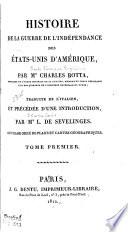 Histoire de la guerre de l'indépendance des États-Unis d'Amérique
