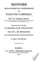 Histoire de la guerre de l'independance des etats-unis d'Amerique