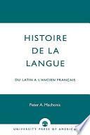 Histoire de la langue