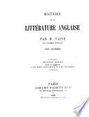 Histoire de la littératur anglaise