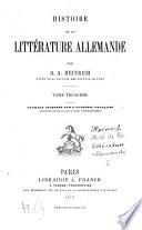 Histoire de la Littérature Allemande