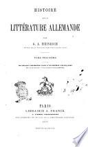 Histoire de la littérature allemande par G. A. Heinrich