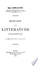 Histoire de la littérature canadienne