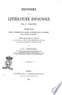 Histoire de la littérature espagnole de G. Ticknor