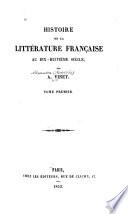 Histoire de la littérature française au dix-huitième siècle