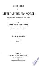 Histoire de la littérature française depuis le XVIe siècle jusqu' à nos jours
